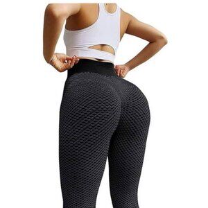 Vital TT Tik Tok Yoga Leggings Size XL Booty Lifting High-Waisted Black & Gray T